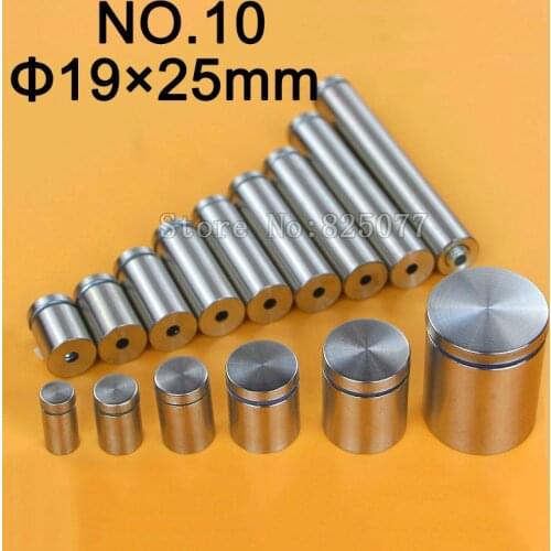 DHL 1000PCS Diameter 19x25mm Stainless Steel Standoffs Pin Nails Hollow Screw Acrylic Billboard Advertisement Fixing Screw KF952
