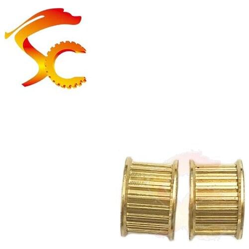 2PCS Brass MXL 20 teeth Timing Pulley Bore 5mm for belt width 6mm MXL-20teeth Copper MXL Pulley 20 teeth