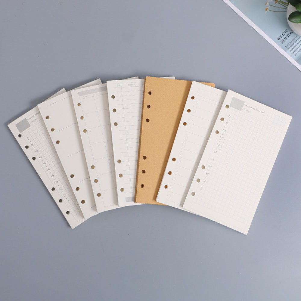 A5 / A6 / A7 6-hole Loose-leaf Notebook Hand Ledger Loose-leaf Refill Binder Accessories Kawaii Stationery Office Supplies