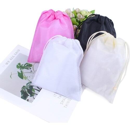 50pcs/lot 25x36cm Big Drawstring Travel Shoes Storage Bag Non-Woven Organizer Portable Package Bags Can Personalize Custom Logo