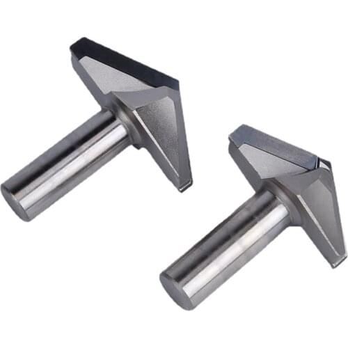 90/120/125 Degree V-shape PCD Diamond Chamfering Milling Cutter Carving Knife for Woodworking 12.7mm 1/2'' CNC Router Bits