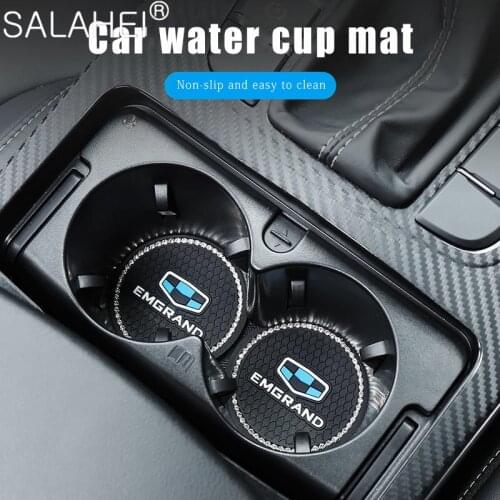 Car Diamond Water Cup Coaster Storage Mat For Geely Emgrand X7 EC7 EC8 EV8 EX7 Atlas Boyue CK2 CK3 GC9 Anti-slip Pad Interior