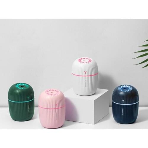 Car Diffuser Humidifier 200ml Cool Mist Humidifier Portable Mini LED Color Changing Car Humidifier Diffuser for Car Desk Travel