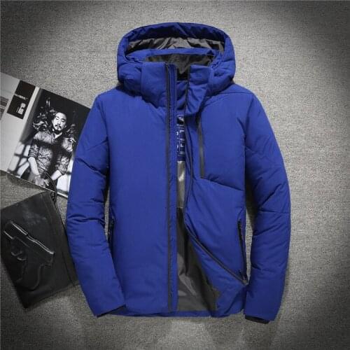 White Duck Down Jacket Men Winter Thick Warm Hooded Outdoor Fashion High Quality Brand Down Coat Mens Clothing