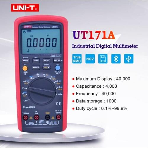 UNI-T UT171A True RMS Digital Multimeter Industrial AC DC voltmeter Ammeter Capacitance Resistance Tester 4000 count LCD Display