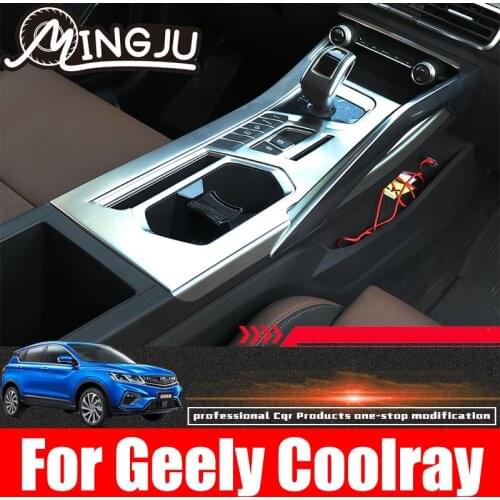 For Geely Coolray 2019 2020 2021 Car Styling Internal Gear Box Panel Decoration Sequin Interior Sticker Auto Frame Accessories