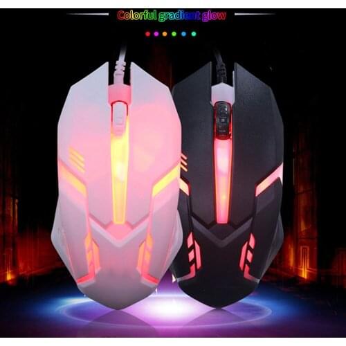 Ergonomic Wired Gaming Mouse Button LED 2000 DPI USB Computer Mouse Gamer Mice S1 Silent Mause With Backlight For PC Laptop