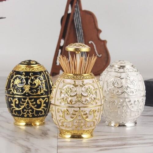 European toothpick cartridge press creative toothpick box in living room automatically pops up household light luxury lovely per