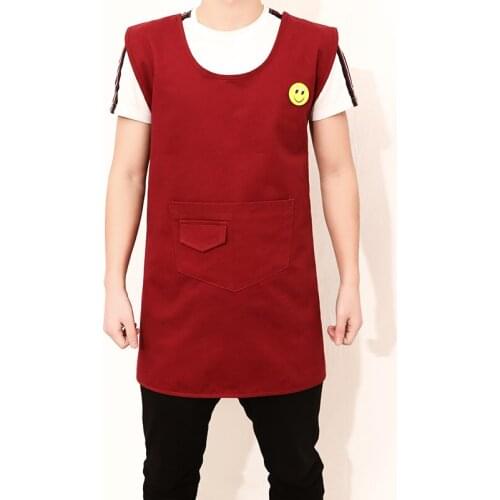 Apron simple fashion fruit supermarket men and women overalls custom printed LOGO restaurant anti-fouling adult cooking cloth