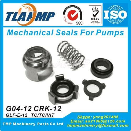 G04-12 , G4-12 , CRK-12 TLANMP Mechanical Seal Spare Parts For Shaft Size 12mm Pump (CRK2,CRK4) CRK2/4AUUV