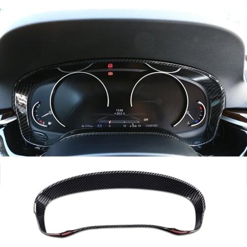 Carbon fiber For BMW New 5 Series G30 2017 2018 Car ABS Chorme Dashboard Decoration Frame Trim Auto Accessories