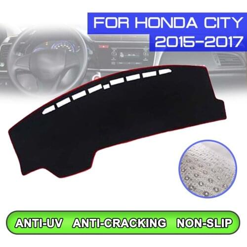 Car Dashboard Mat Anti-dirty Non-slip Dash Cover Mat UV Protection Shade Sticker for Honda CITY 2015 2016 2017