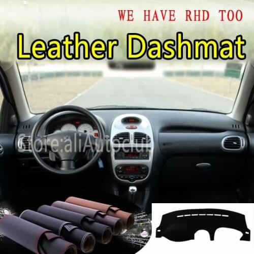 For Peugeot 206+ Citroen C2 Leather Dashmat Dashboard Cover Dash Mat SunShade Carpet Custom Car Styling LHD+RHD