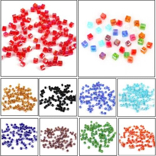 Square Shape Upscale Austrian Crystal Beads Transparent Beads 2mm 3mm 4mm 6mm 8mm Bracelet Jewelry Making DIY Glass Loose Beads