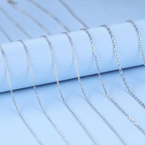 L&P Classic Basic Chain 100% 925 Sterling Silver Lobster Clasp Adjustable Necklace Chain Fashion Jewelry