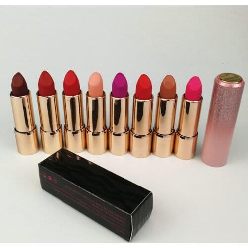 10 Piece Matte Lipstick Private Label Waterproof Gradient Pink Tube Nude Moisturizing Long Lasting Cosmetics Lip Makeup Custom