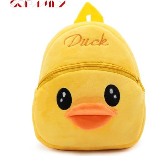 Cartoon Plush Kids Soft Casual Lovely Versatile Classic Fashion Backpack Plush Cute School Bag 0-5 Year Old Kindergarten Bags