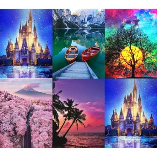 Panta Store Diamond Painting Kit, 5d Embroidery Painting Kit for Gem Cross Stitch Crafts, Landscape Mosaic, 3d