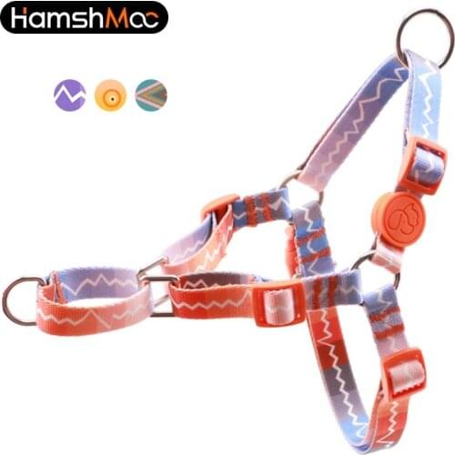 Nylon Dog Harness No Pull Adjustable Chest Straps Traction Training Vest Pet Harness For Small Medium Big Dog Pug Harnais Chien