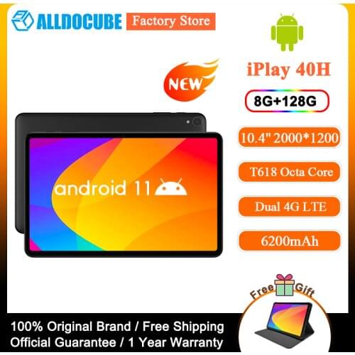 [Newest]ALLDOCUBE iPlay 40H 10.4'' Tablet Android 11 2K 2000x1200 FHD 8GB RAM 128GB ROM UNISOC T618 Octa Core 4G LTE Dual Wifi