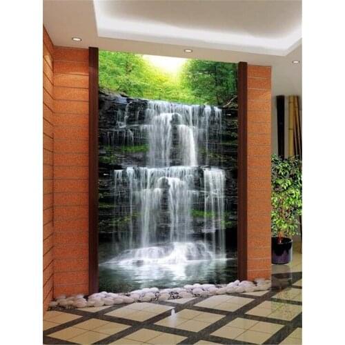 Beibehang wall paper 3d art mural HD waterfall natural beauty Restaurant Hotel wallpaper Home Decor Modern Wall Painting For