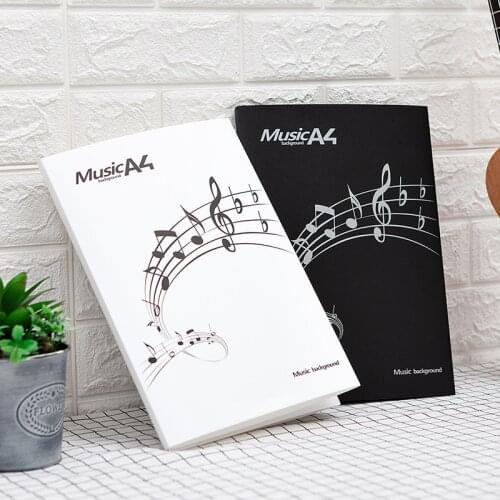 6 Sheets Music Folder Filing Products Office School Stationery Gift Musical Notation Paper Clip Holder Piano Score Book Document