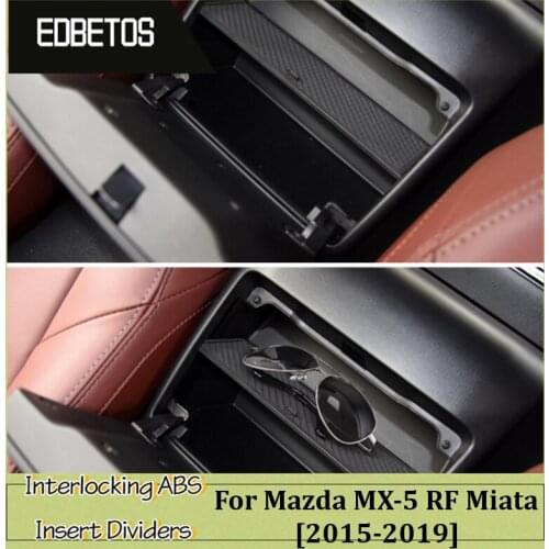For Mazda MX-5 RF Miata 2015 2016 2017 2018 2019 Interlocking ABS Insert Dividers For Mazda MX 5 RF Miata Car Accessories