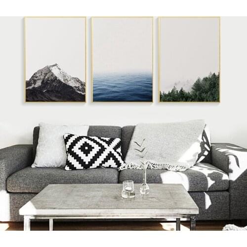 Nature Landscape Photography Posters and Prints Mountain Forest Ocean Wall Art Canvas Painting Pictures Living Room Home Decor