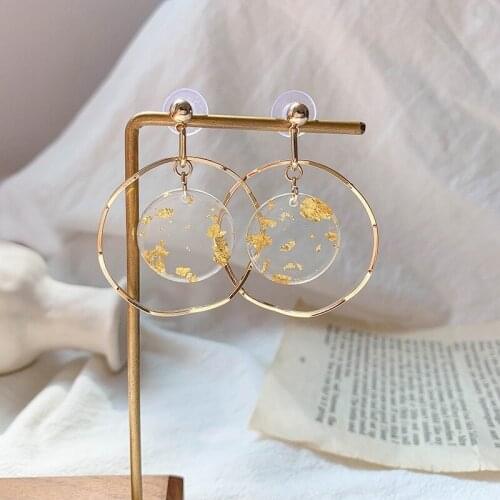 Pierced Vintage Gold Circle Earrings Fashion Jewelry Wholesale