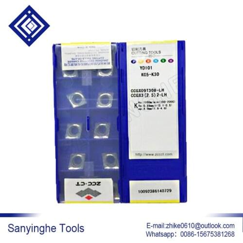 Free shipping high quality sanyinghe 10pcs/lots YD101 CCGX09T308-LH / YD101 CCGX09T304 cnc carbide turning inserts