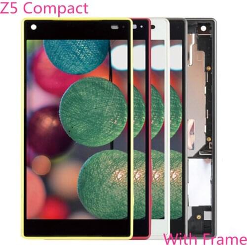 Z5 Mini LCD 4.6" For Sony Xperia Z5 Compact E5803 E5823 LCD Display Digitizer Touch Screen Aseembly With Frame Z5 Compact Screen