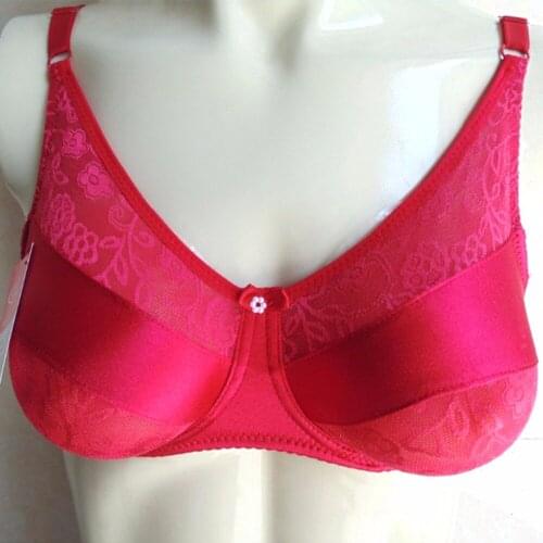 1Pair Size L(800g) Silicone Breast Form Fake False Artificial Boobs Chest Prosthesis +1 Pc Silk Red Color Bra Size 90 Code