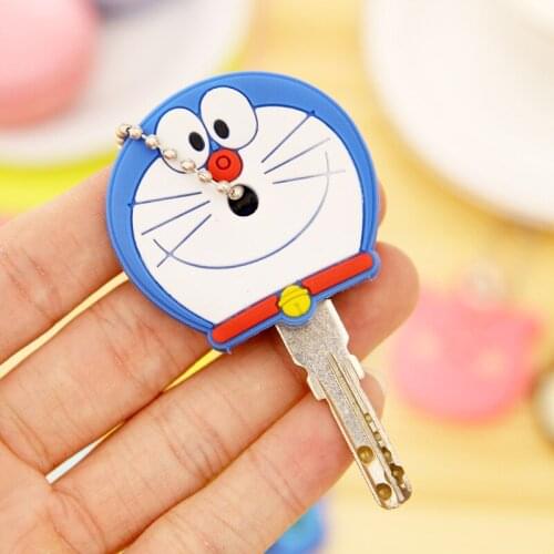 1PC Cartoon Animal Silicone Protective Key Cover Key Control Dust Cover Keychain Bag Kawaii Soft Silicone Protective Pendant