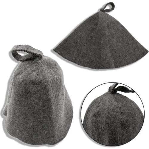 1Pc Wool Felt Sauna Hat Anti Heat Russian Banya Cap For Bath House Head Protection
