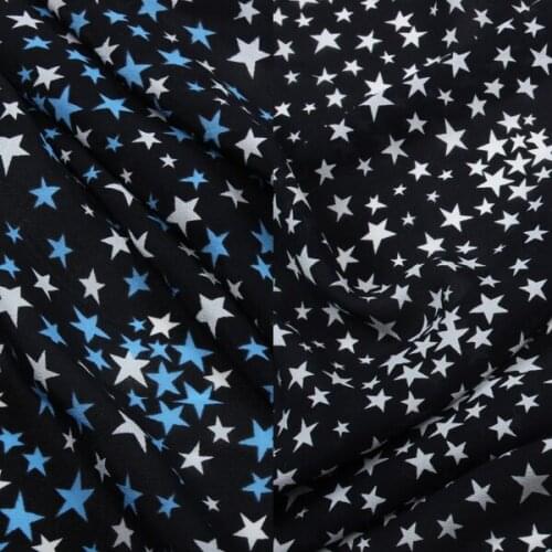 112cm crepe de chine silk fabric fashion star printed silk dress fabric Chinese silk fabric wholesale silk cloth