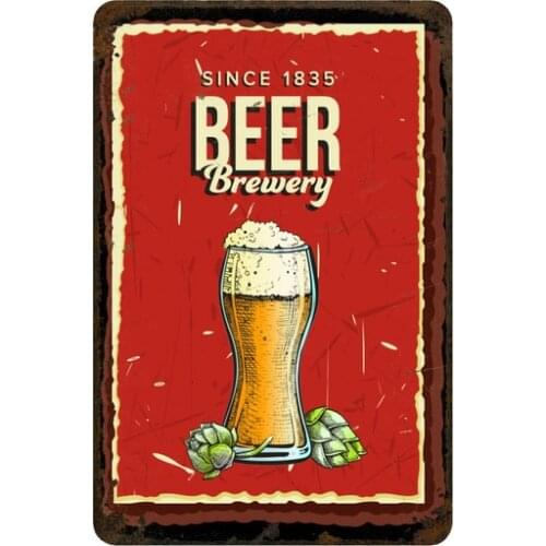1935 Beer Brewery Tin Sign Vintage Retro Metal Sign Wall Decor Home Office Bar Pub Store Garage Coffee Shop Hotel Man Cave Club