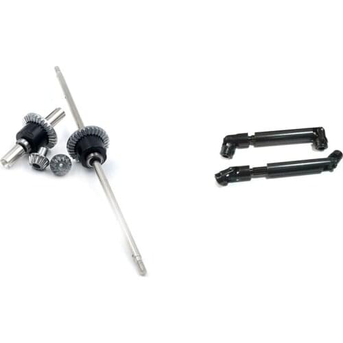 2 Set RC Car Part: 1 Set Steel CVD Universal Joint Drive Shaft & 1 Set Rear Front Differential