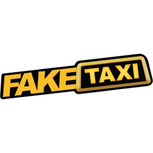 2Pcs FAKE TAXI Car Sticker Decal Emblem Self Adhesive Vinyl Stickers for Car Van Car Styling 20cm*5cm