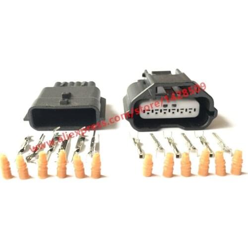 5 Sets 7283-8850-30 7282-8850-30 Female Male 6 Pin Auto Sensor Connector Air Flow Meter Connector For 350Z R35 GT-R V35