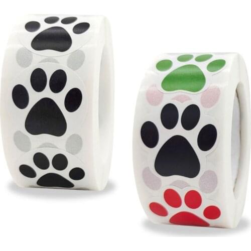 500pcs Paw Print Stickers Dog Cat Bear Paw Labels Sticker for Laptop Reward Teacher Student