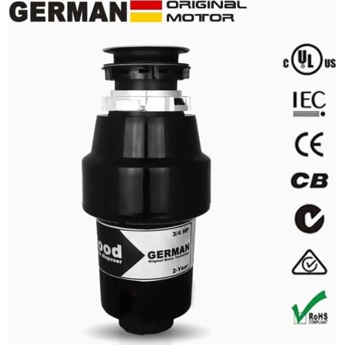 850W motor garbage processor disposal Crusher 3/4HP Continuous Feed Food Waste Disposer Stainless steel Grinder Air Switch