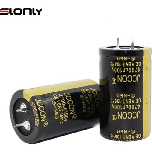 2pcs-14pcs 30x50m 4700uF 100V Pitch 10mm JCCON Horn Black Gold Audio Amplifier Filter Aluminum Electrolytic Capacitors