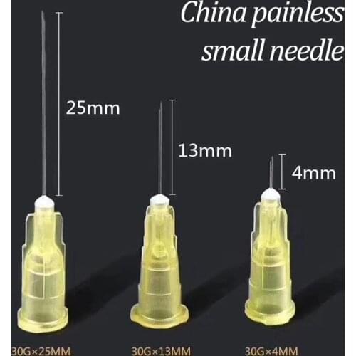 Painless Small Needle 4/13/25mm Disposable 30G Medical Micro-plastic Injection Cosmetic Sterile Needle Surgical Tool