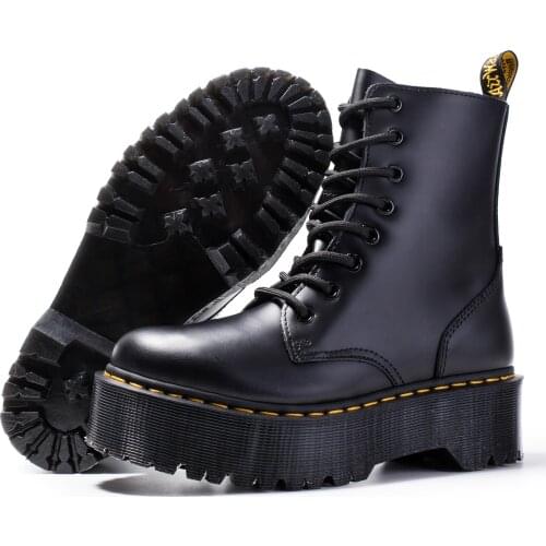 New Luxury Martin Boots Women Ankle Boots Chunky Winter Shoes Platform Ankle Boots Lace Up Chunky Heel Motorcycle Boot Designer