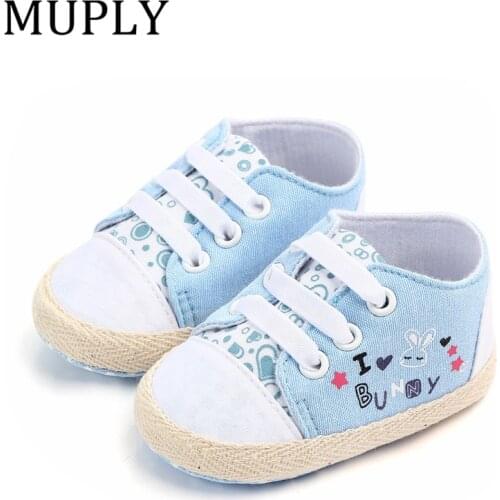 Baby Shoes For Newborn Print Animal Rabbit Pattern First Walkers Kid Shoes Baby Girls Boys Anti-slip Soft Sole Casual Shoes