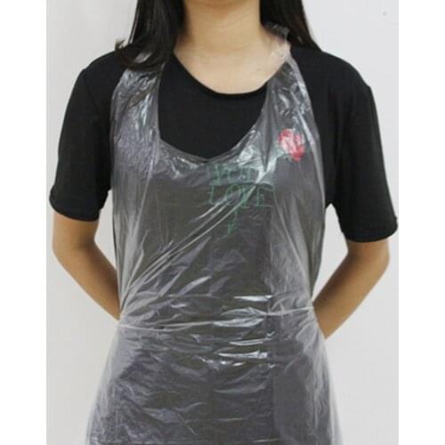 Apron 100Pcs/Pack Disposable Beauty Apron Transparent Poly Aprons Body Art Use Accessories Supply