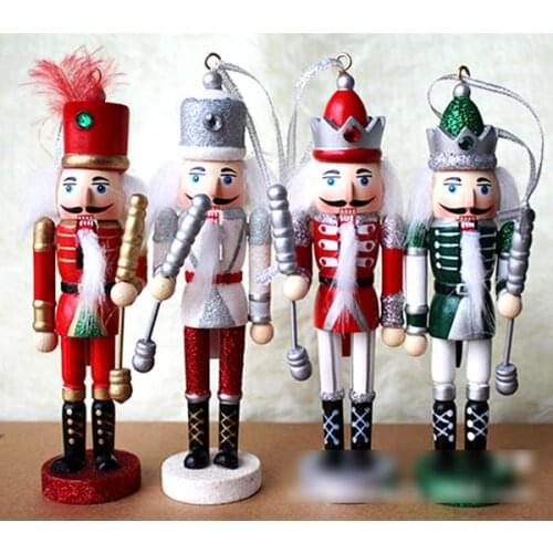 HT028 Action & Toy 14.5CM glitter king Nutcracker soldiers lover birthday gift children Christmas toys 4pcs/lot