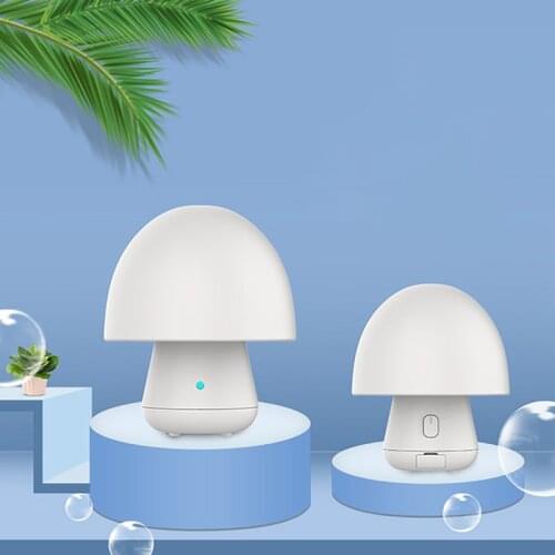 The Mushroom Shape Personal Air Purifiers for Car with LED Light, HEPA Filter for Allergies and Pets Hair Smoke,White