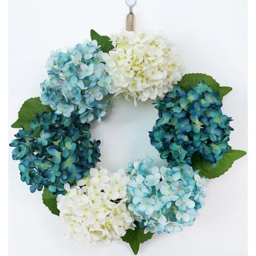 Artificial Green Leaves Wreath 40 cm Front Door Wreath Shell Grass Wreath For Wall Window Party Decor