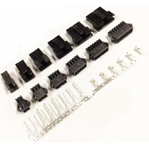 50sets/lot connectors SM 2/3/4/5/6/7/8/9/10/11/12Pin Pitch 2.5MM Female and Male Housing terminals SM-P SM-R JST SM2.5